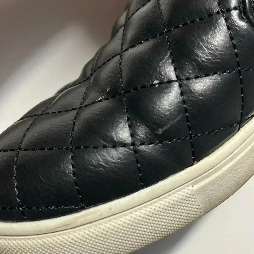 Imperfect quilted shoes Target A New Day black‎ quilted slip on shoes sneakers 6